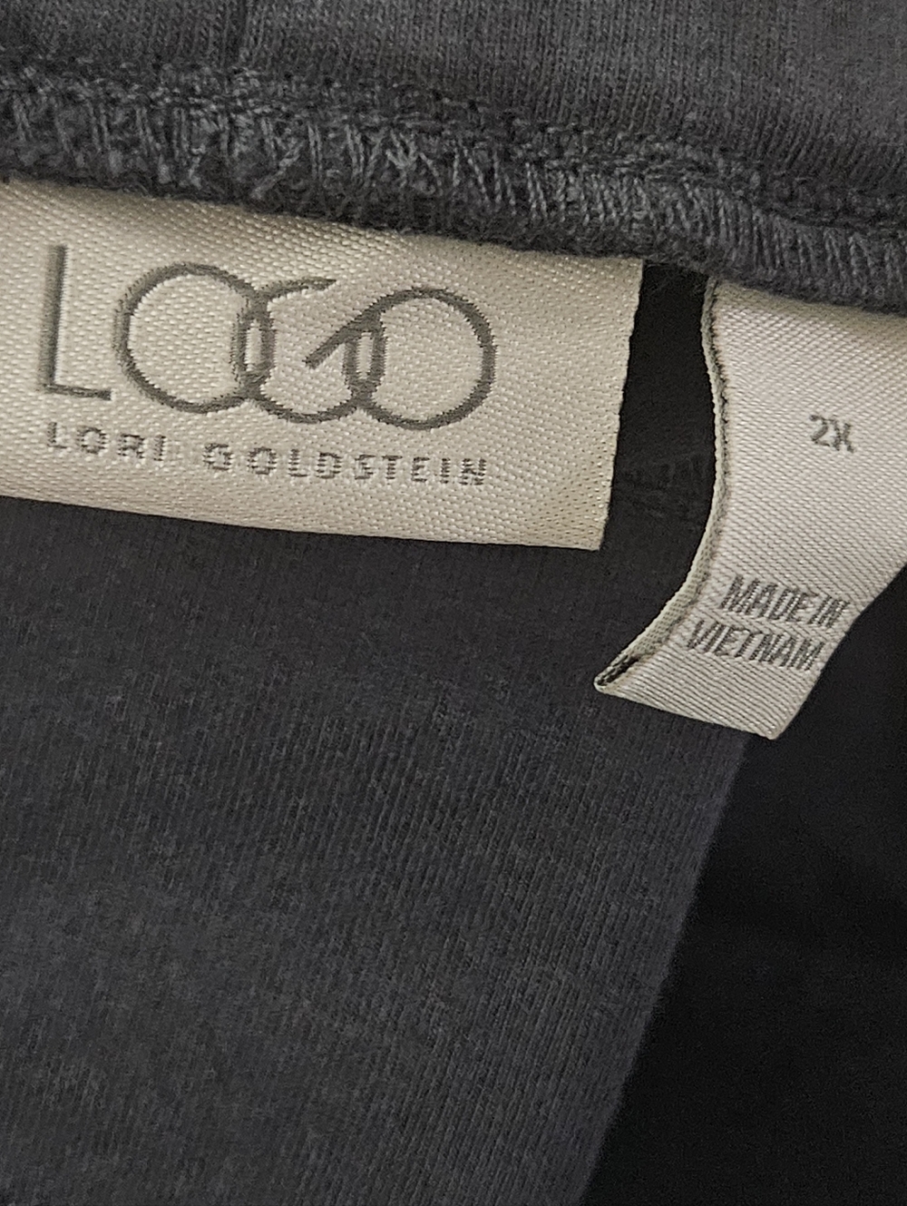 LOGO Layers by Lori Goldstein Regular Lace Hem Ankle Leggings Sz 2X NWOT - Picture 5 of 5